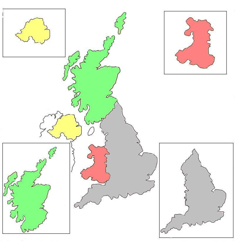 Англия шотландия уэльс и северная ирландия. Карта Соединенного королевства Великобритании и Северной Ирландии. Карта объединенного королевства Великобритании. Соединённое королевство Великобритании и Ирландии карта.