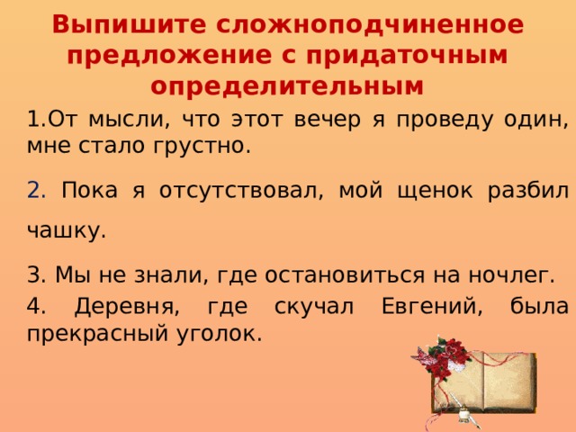 1 сложноподчиненное предложение