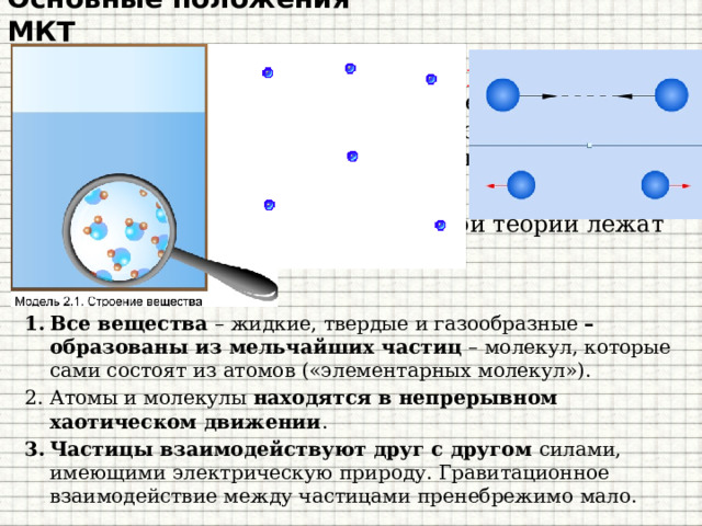 Модели строения газов жидкостей