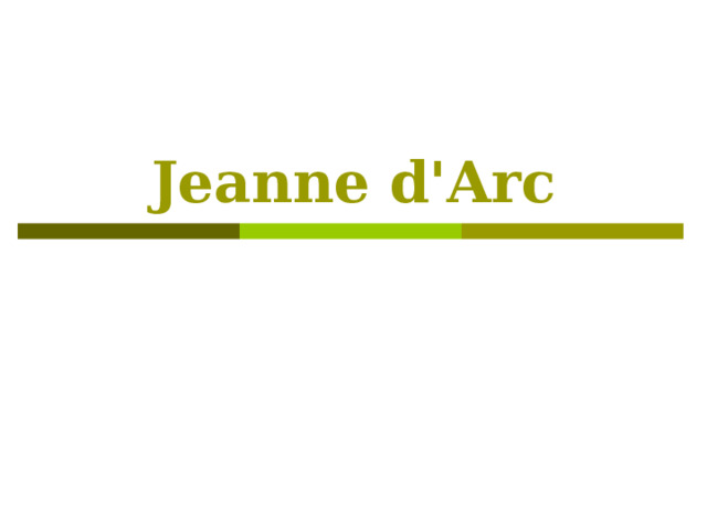 Jeanne d'Arc